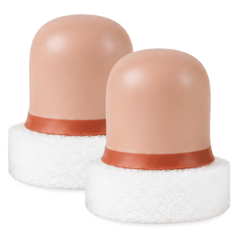 Schwamm mit Griff 2er Set Pastellrosa